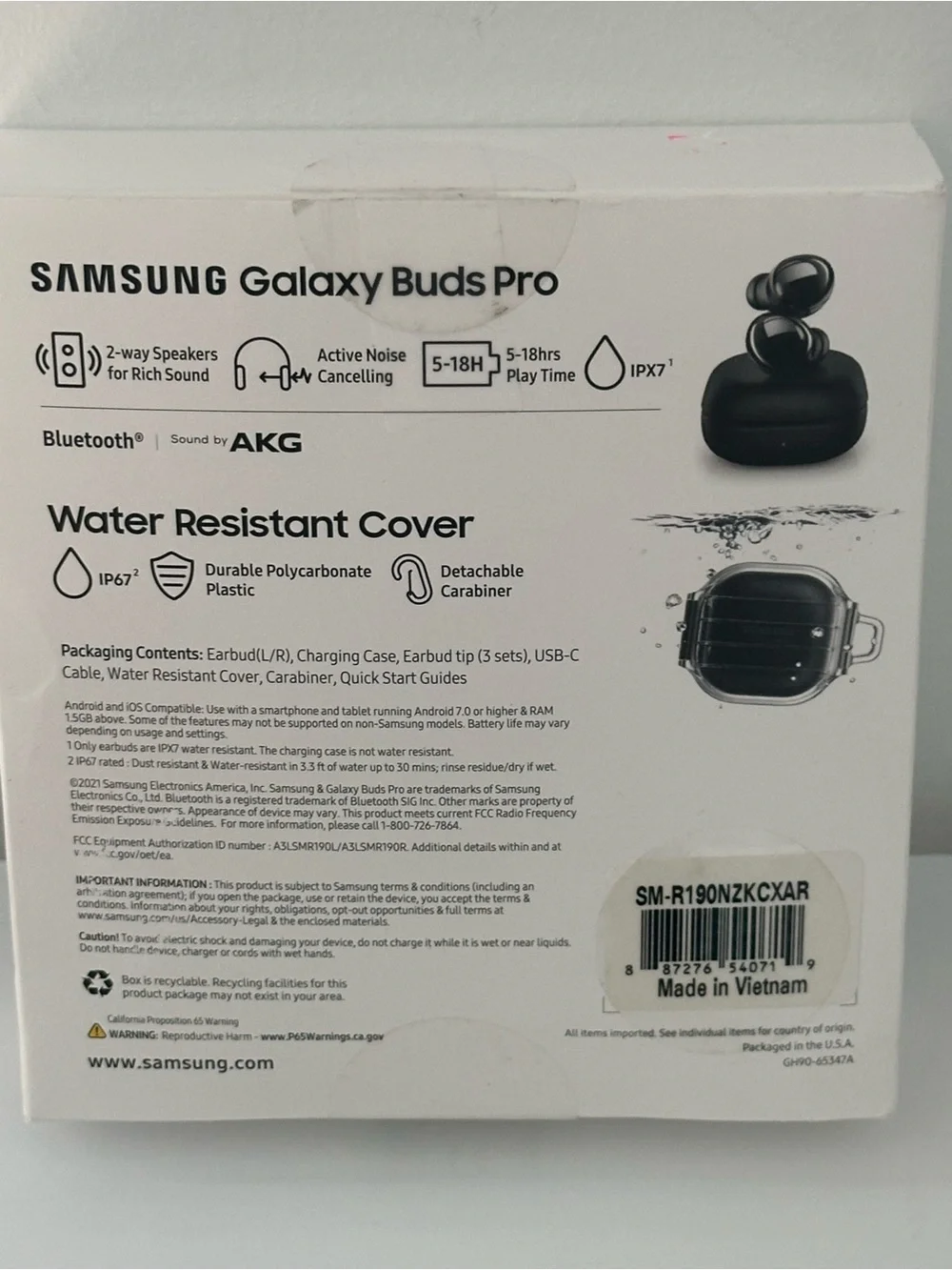 Samsung Galaxy Buds Pro Noise Canceling Bluetooth Earbuds True Wireless - Black